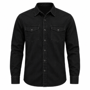 Black Classic Denim Shirt